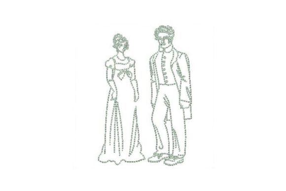 Reviewing Elizabeth and Mr Darcy Line Art