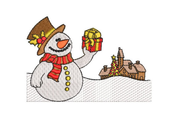 Snowman with Gift: A Designer's Review for Holiday Projects